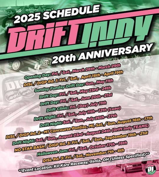 Drift Indy 2025: Season Schedule